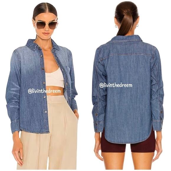 #T109 JONATHAN SIMKHAI STANDARD Ryder Denim Shirt $275 - Picture 2 of 14